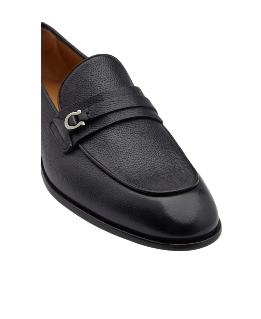 Gancini Plaque Slip-On Loafers