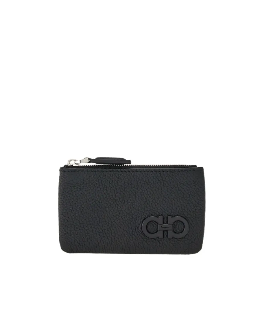 Gancini Leather Keyring