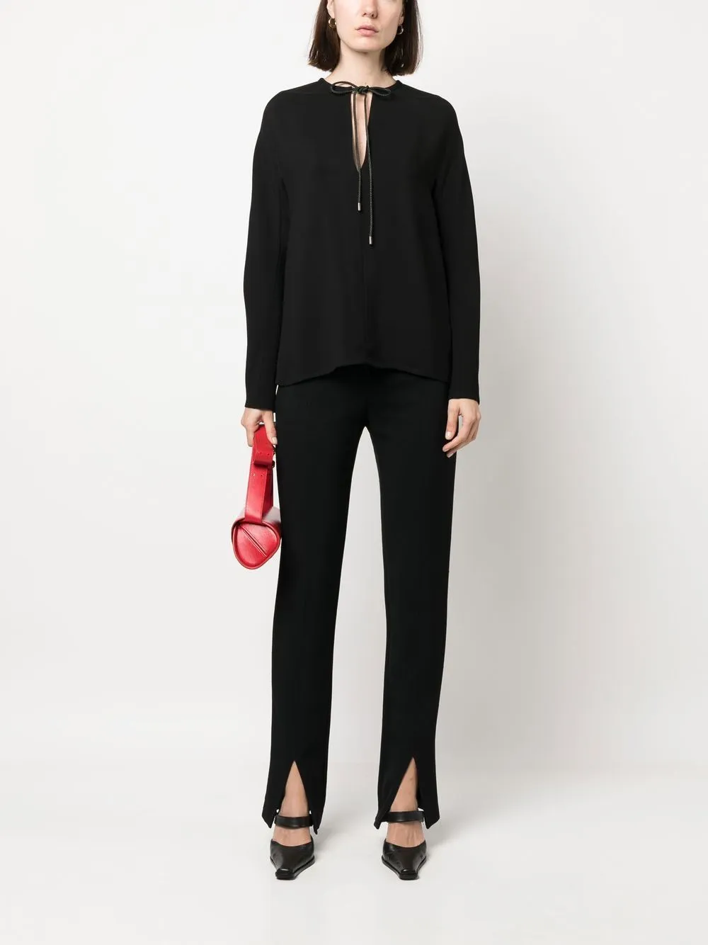 Bow Tie Long-Sleeved Shirt
