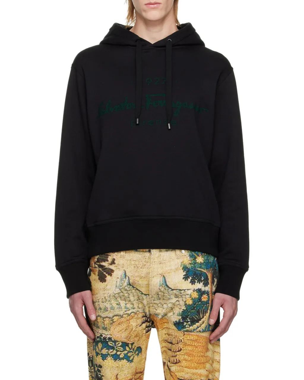 Embroidered-Logo Hoodie
