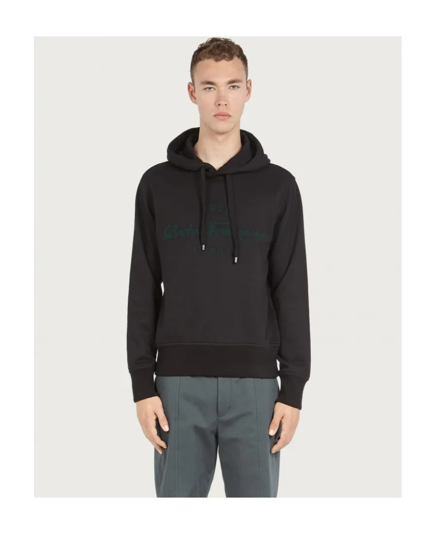 Embroidered-Logo Hoodie