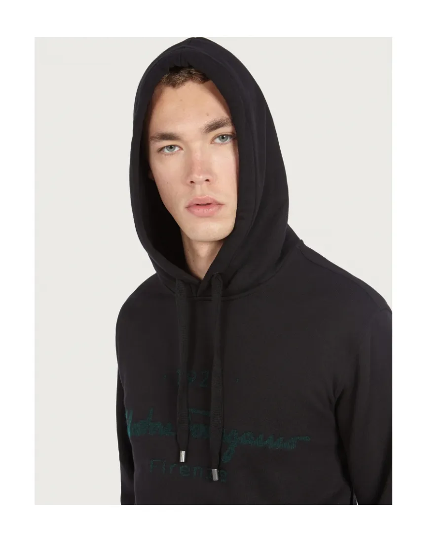 Embroidered-Logo Hoodie
