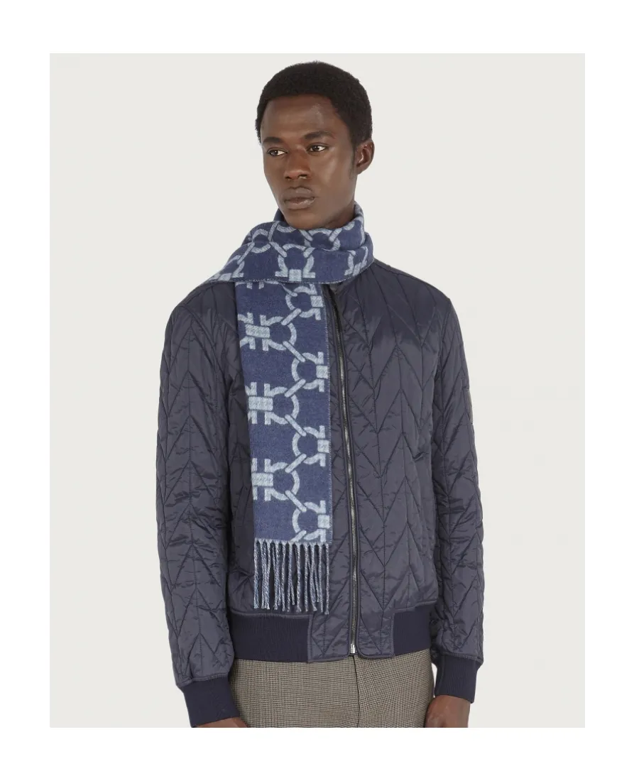 Gancini-Logo Wool Scarf