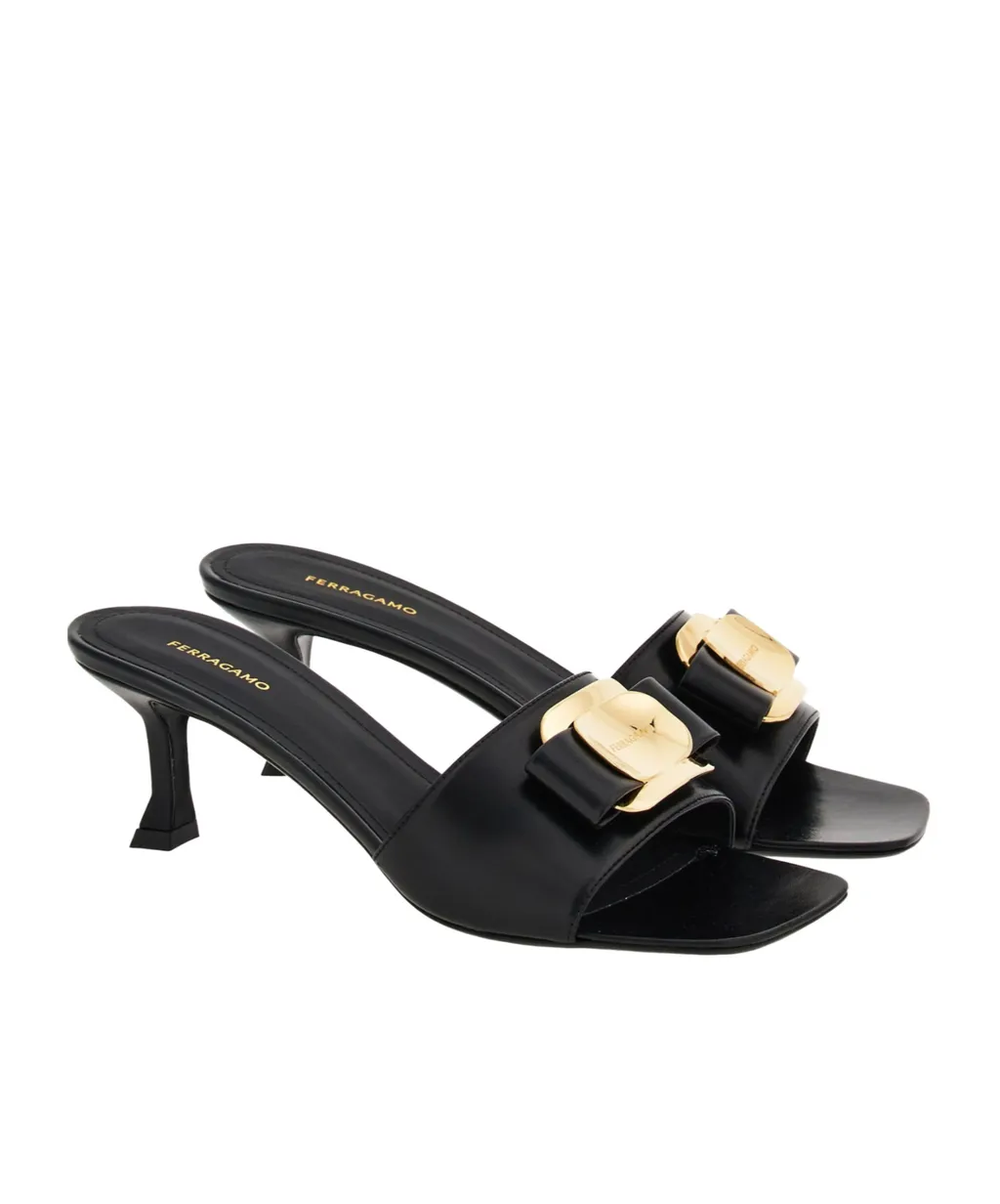 Bow-Detailed Slip-On Sandals