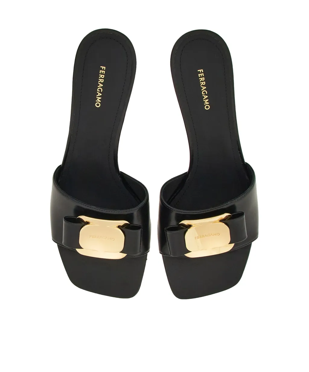Bow-Detailed Slip-On Sandals