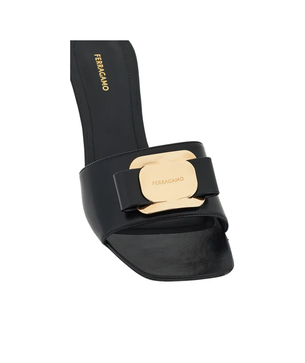 Bow-Detailed Slip-On Sandals