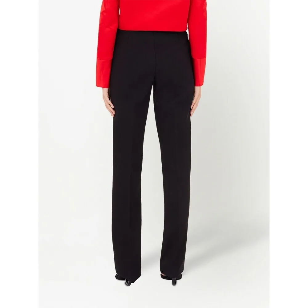 High-Waist Straight-Leg Tailored Trousers