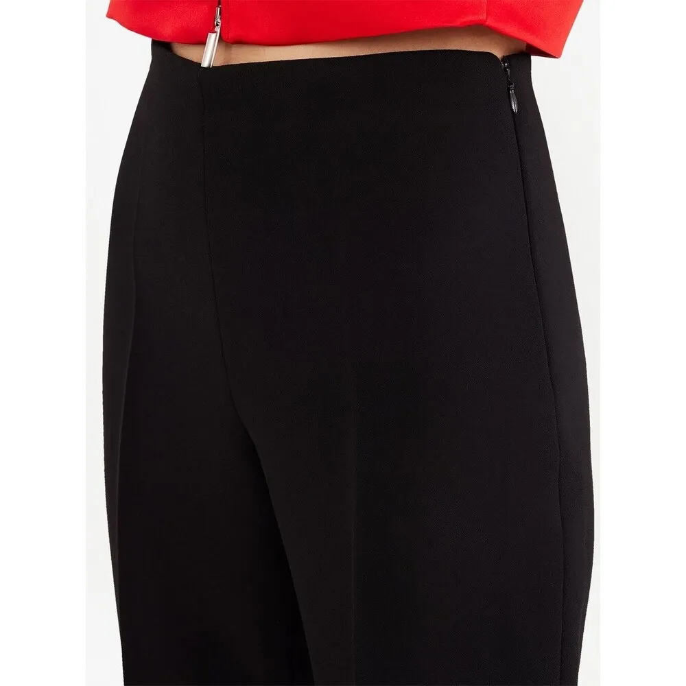 High-Waist Straight-Leg Tailored Trousers