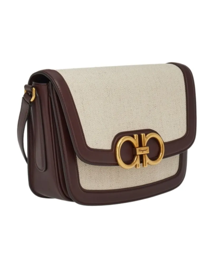 Gancini Plaque Crossbody Bag
