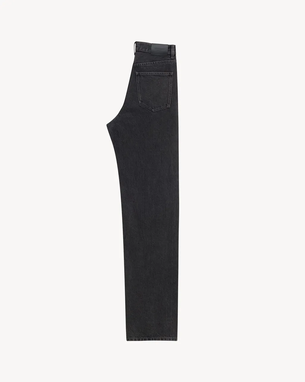 Long Baggy Jeans In 90's French Black Denim