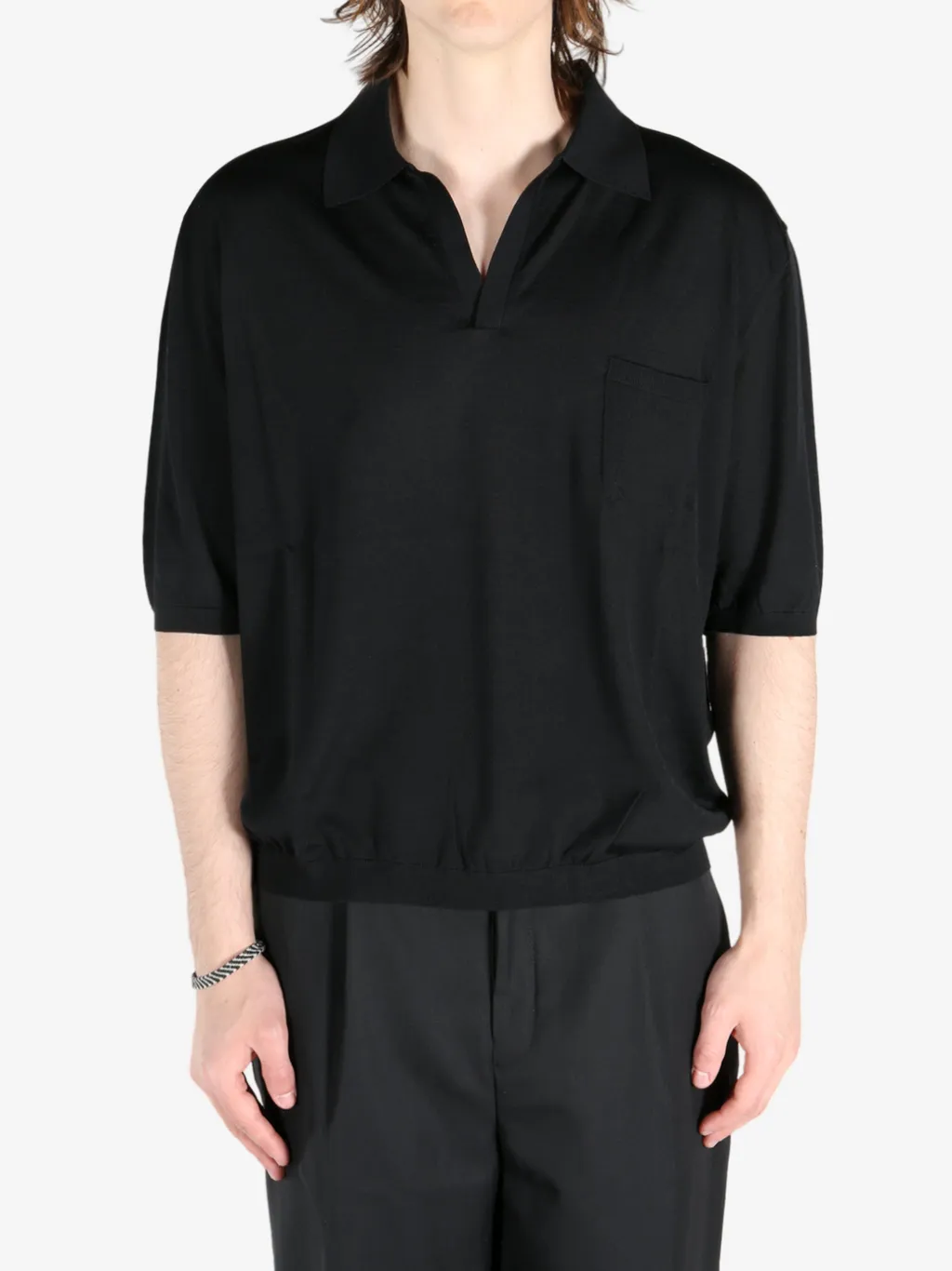 V-Neck Short-Sleeved Polo Shirt
