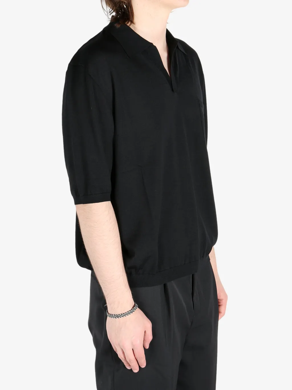 V-Neck Short-Sleeved Polo Shirt