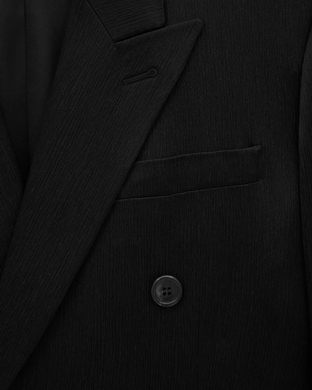 Double-Breasted Satin Jacket