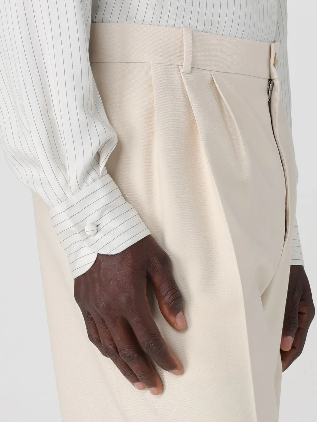 Pleat Detailed Straight Leg Pants