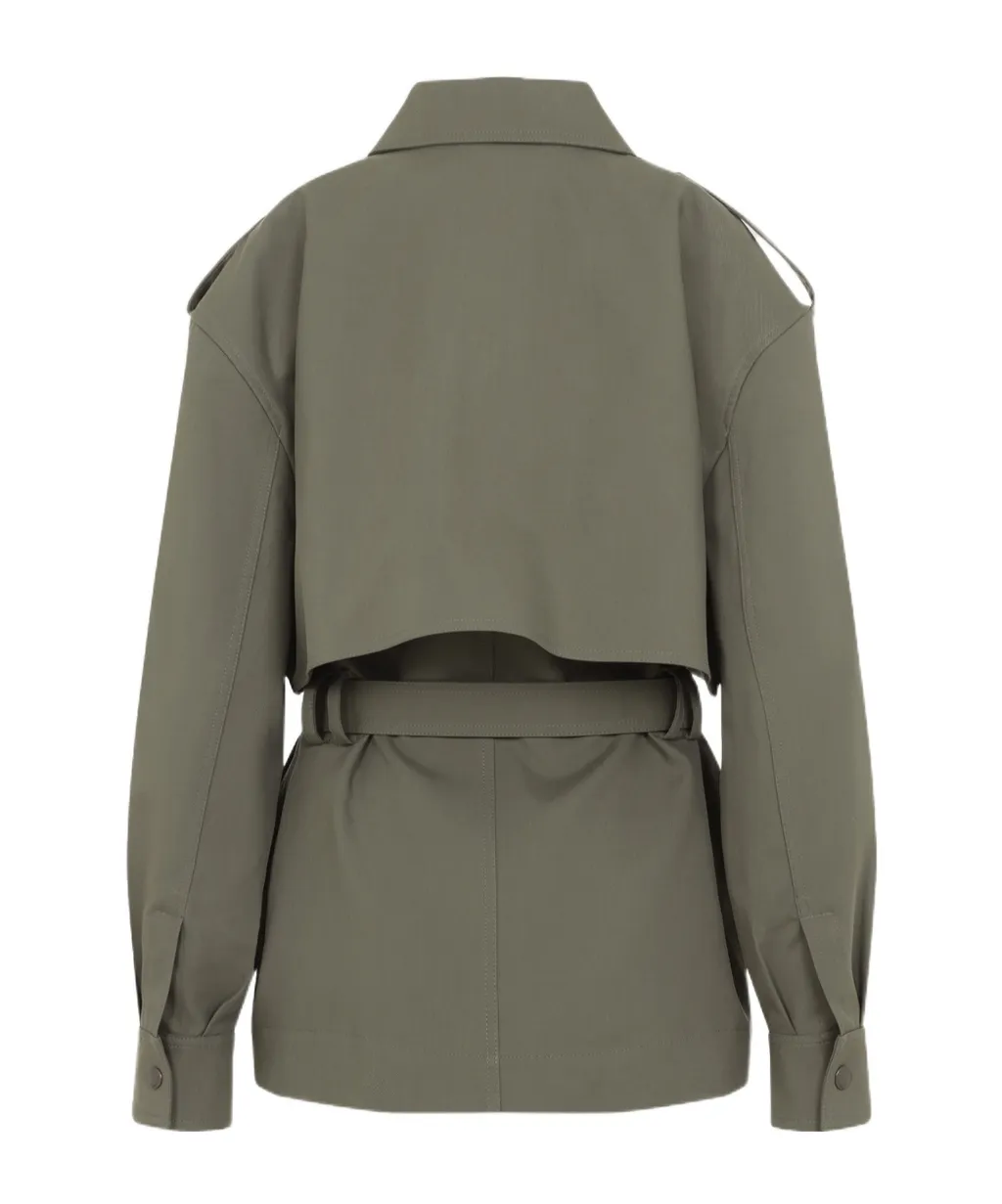 Sahariana Button-Up Belted Jacket