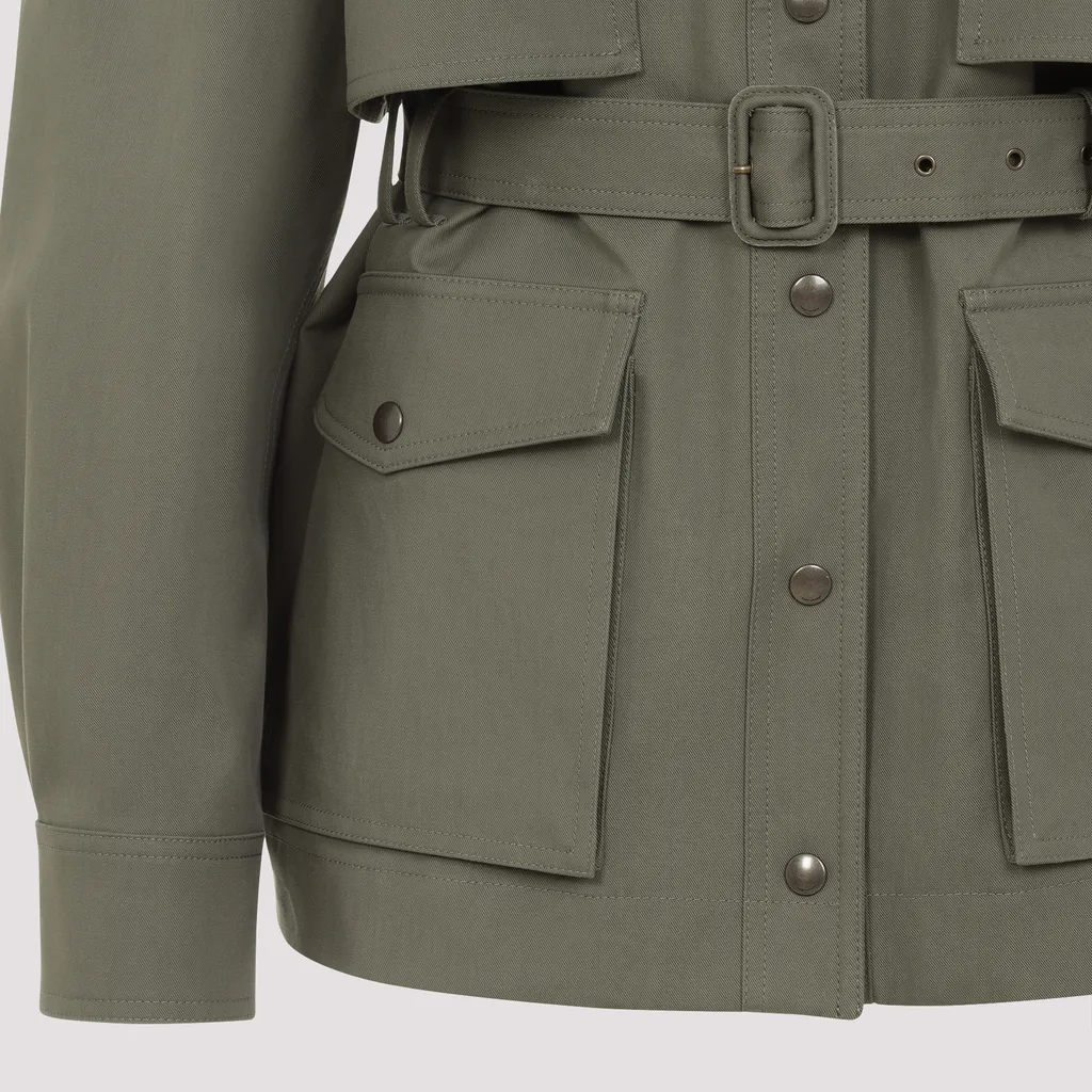 Sahariana Button-Up Belted Jacket