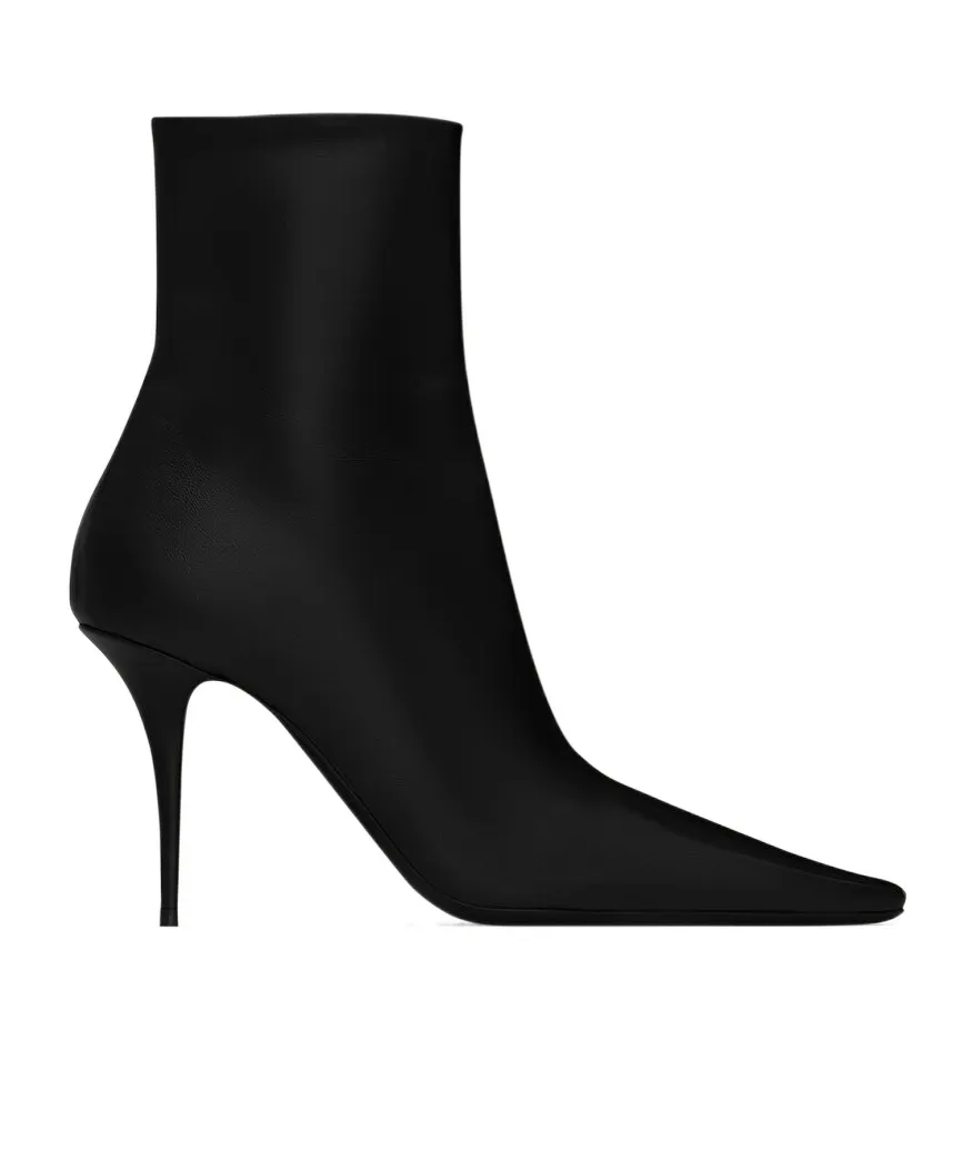 Ashley Booties In Smooth Leather