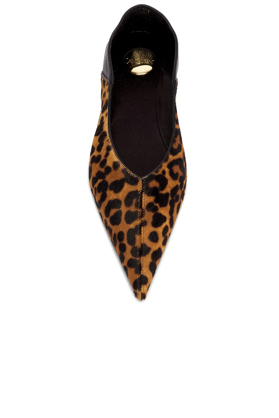 All-Over Patterned Pointed Toe Flat Shoes