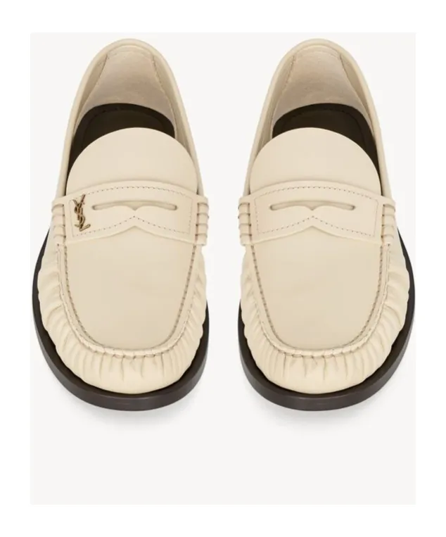 Laurent Logo Plaque Slip-On Loafers