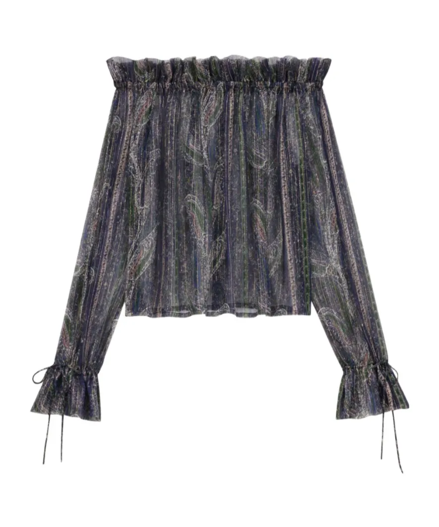Ruffled Off-Shoulder Blouse