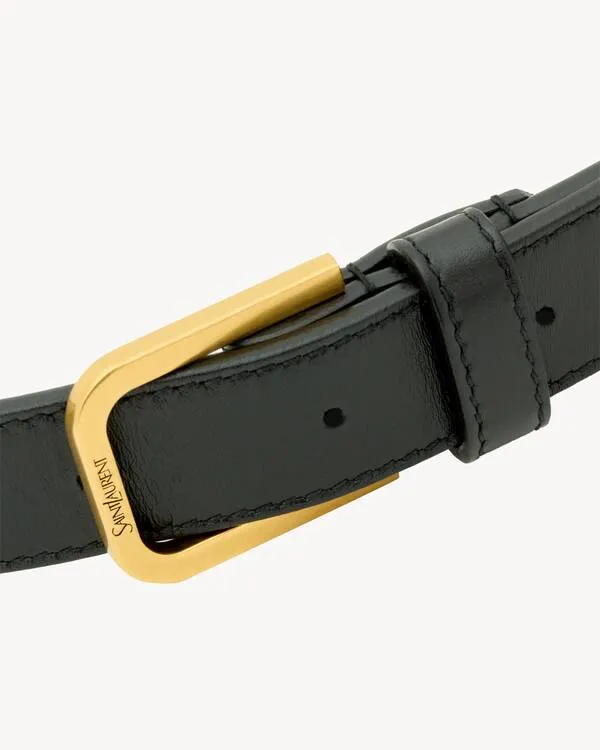 Minimal Logo Engraved Belt