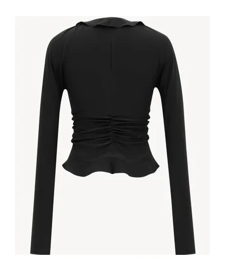 Ruffled Long-Sleeved Blouse