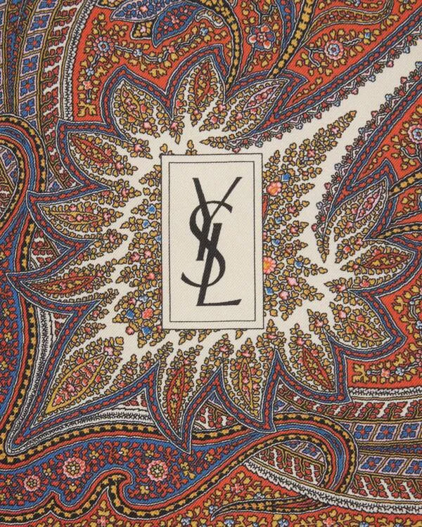 Square Scarf In Paisley Silk Twill