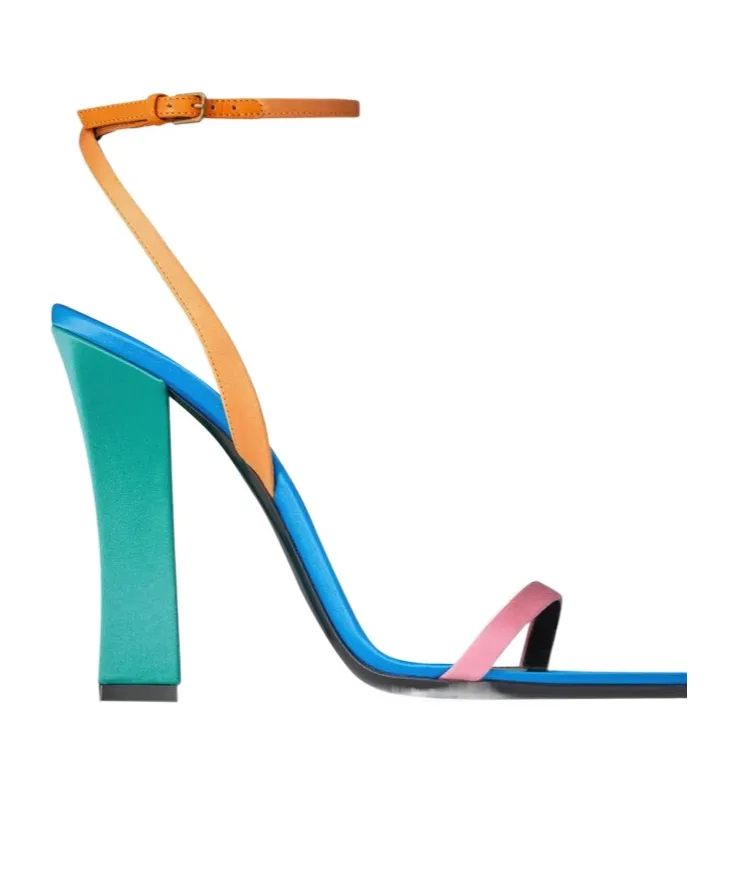 Dominique Sandals In Satin Crepe