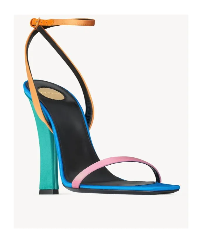 Dominique Sandals In Satin Crepe