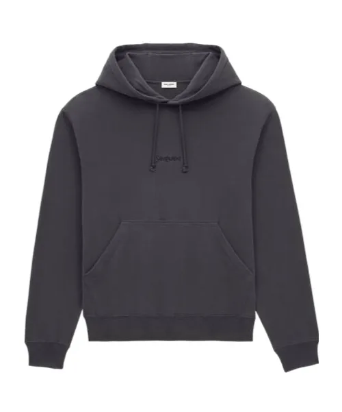 Logo Embroidered Drawstring Hoodie