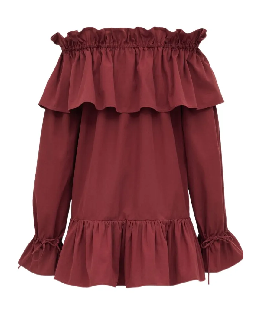 Ruffled Off-Shoulder Dress