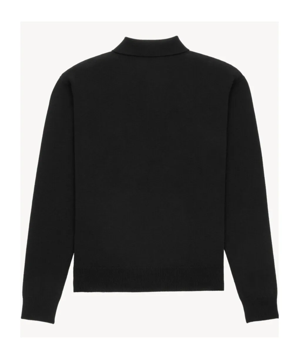 Button Detailed Knitted Polo Shirt