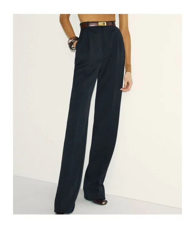 Mid-Rise Straight Leg Pants