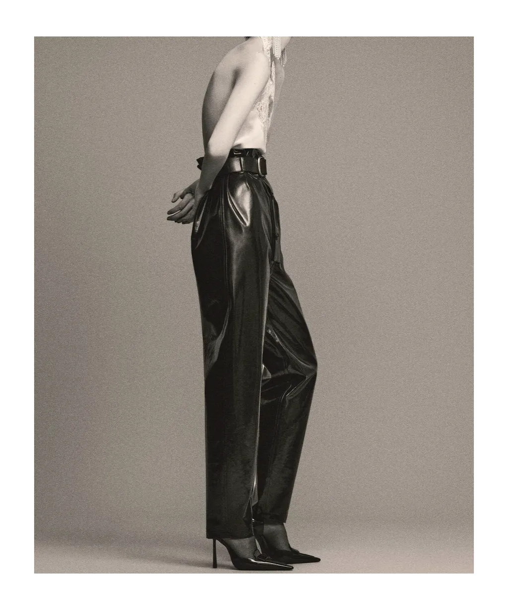 Paperbag High-Rise Trousers