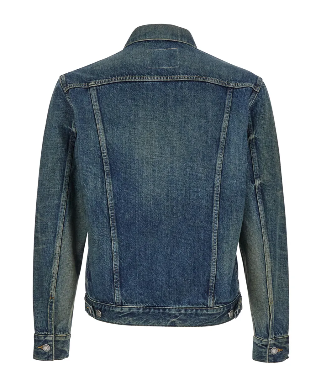 Buttoned Long-Sleeved Denim Jacket