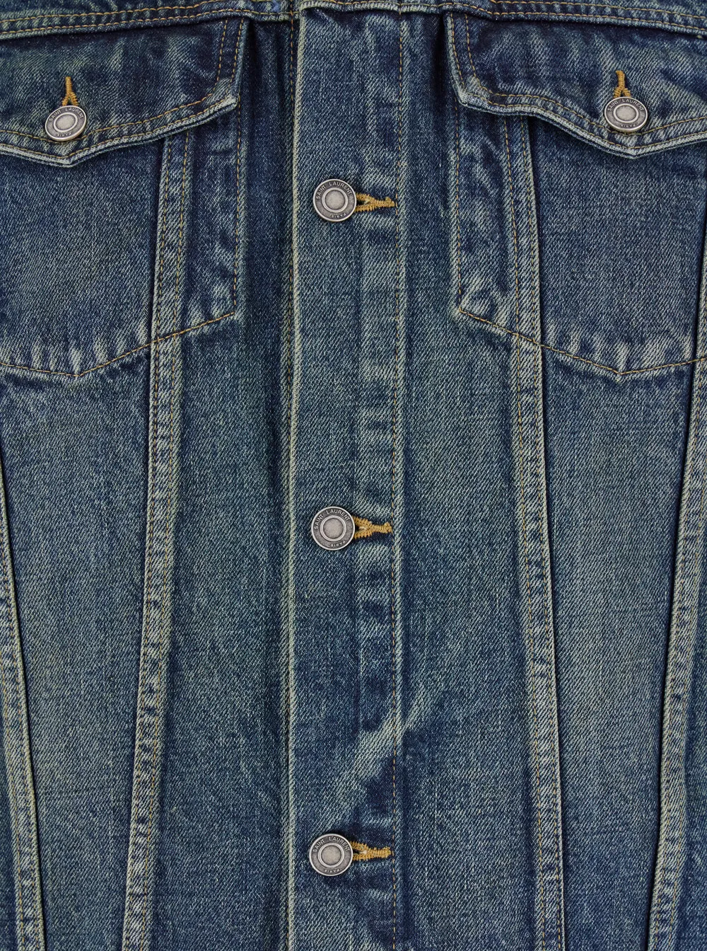 Buttoned Long-Sleeved Denim Jacket