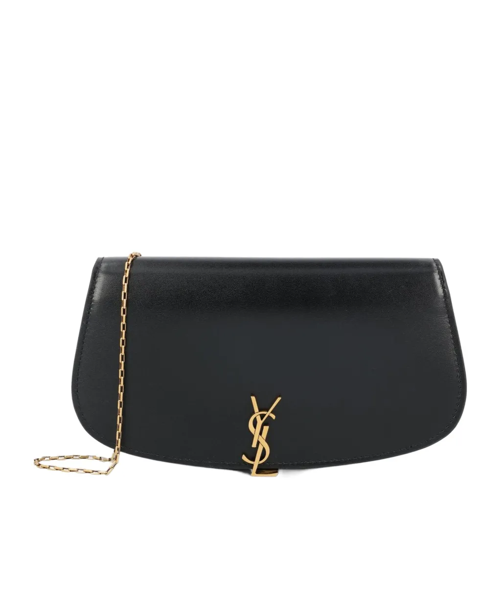 Logo Plaque Foldover Top Shoulder Bag