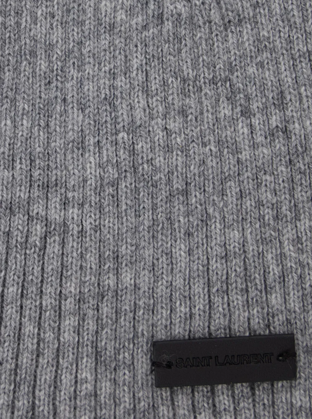 Logo Patch Ribbed Beanie