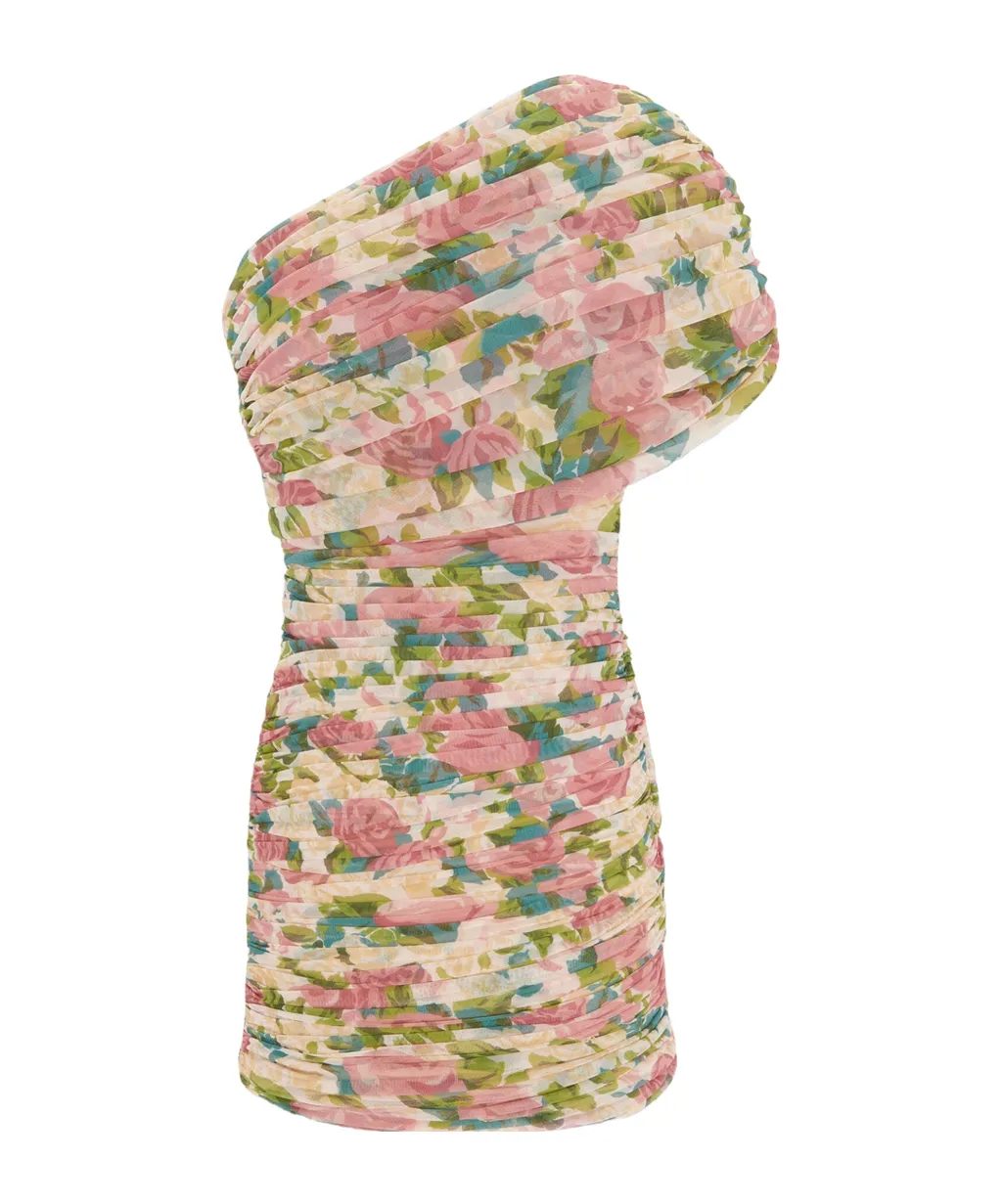 Ruched One-Shoulder Dress