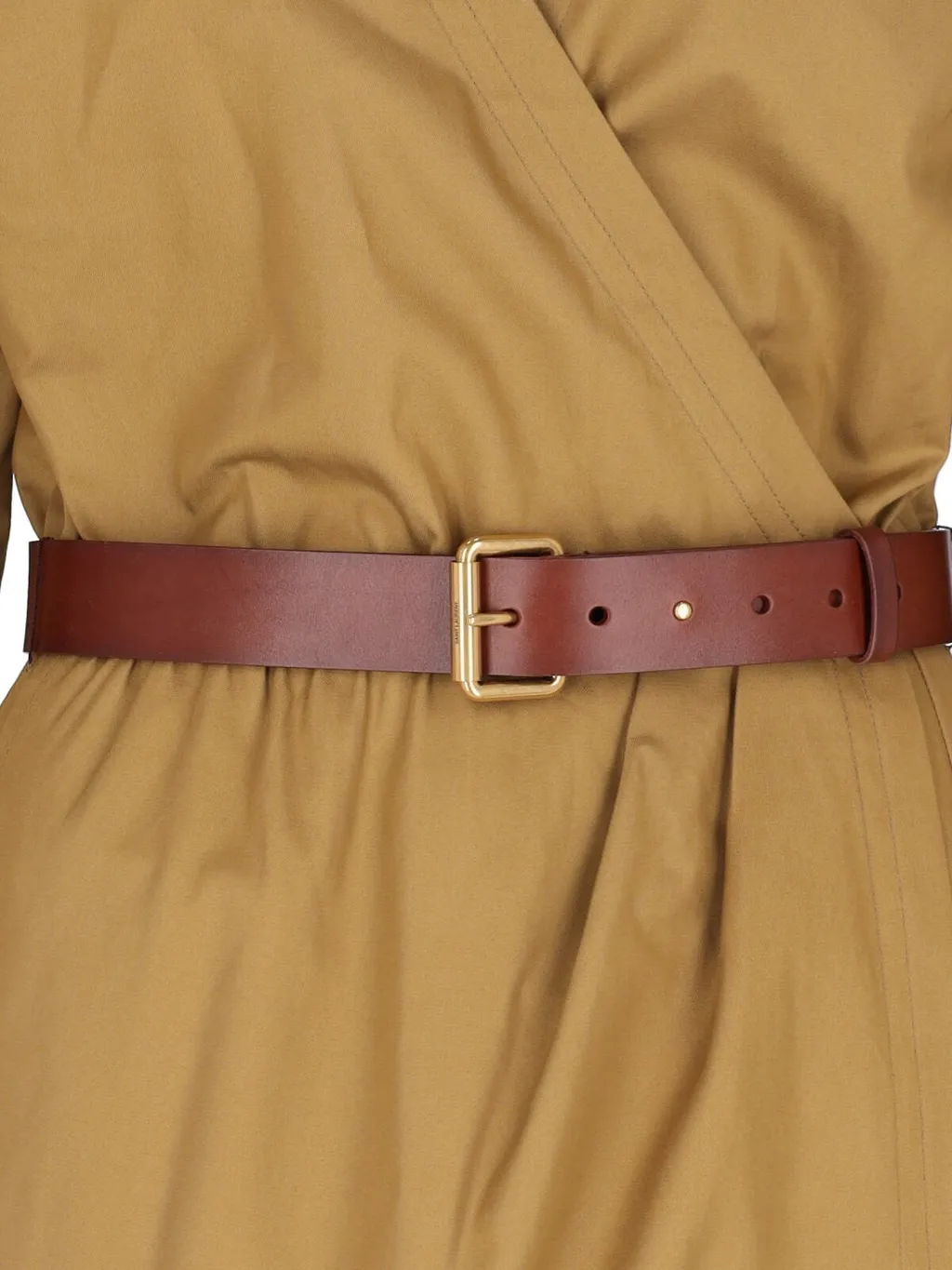 V-Neck Belted Dress