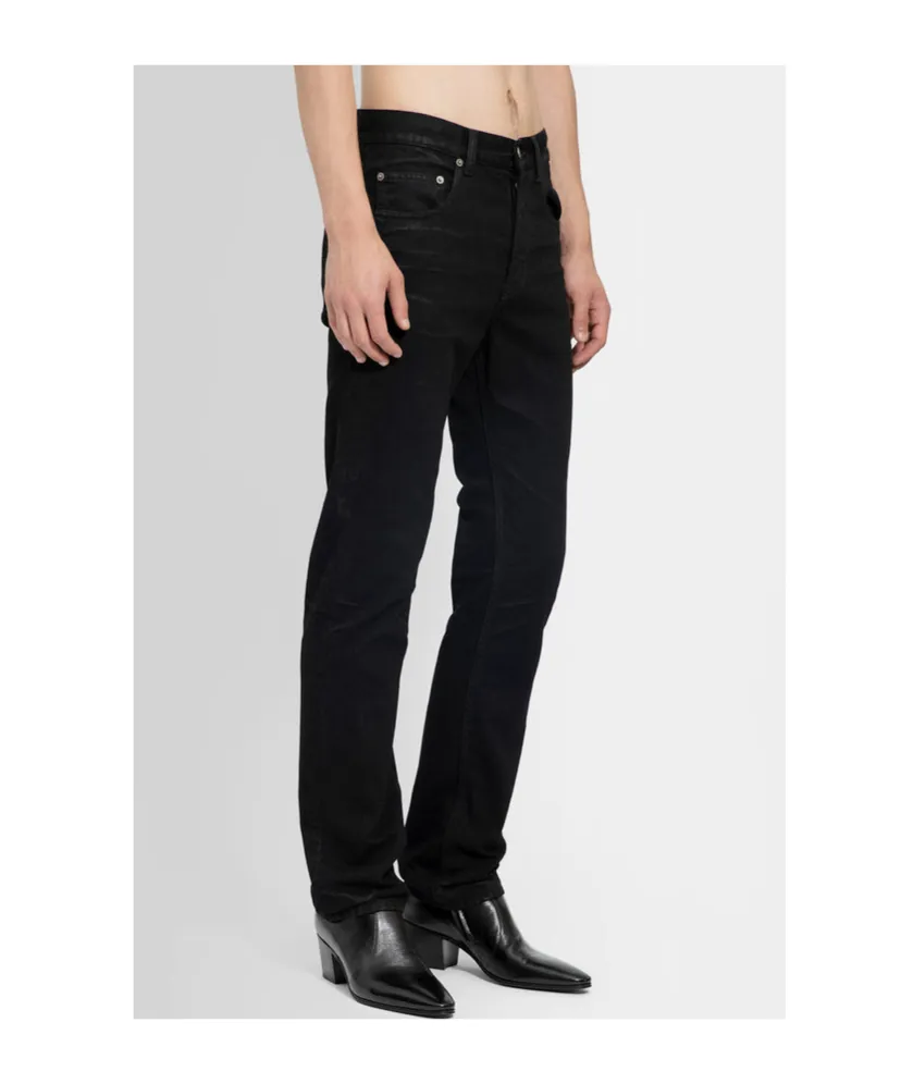 Button Detailed Straight Leg Jeans