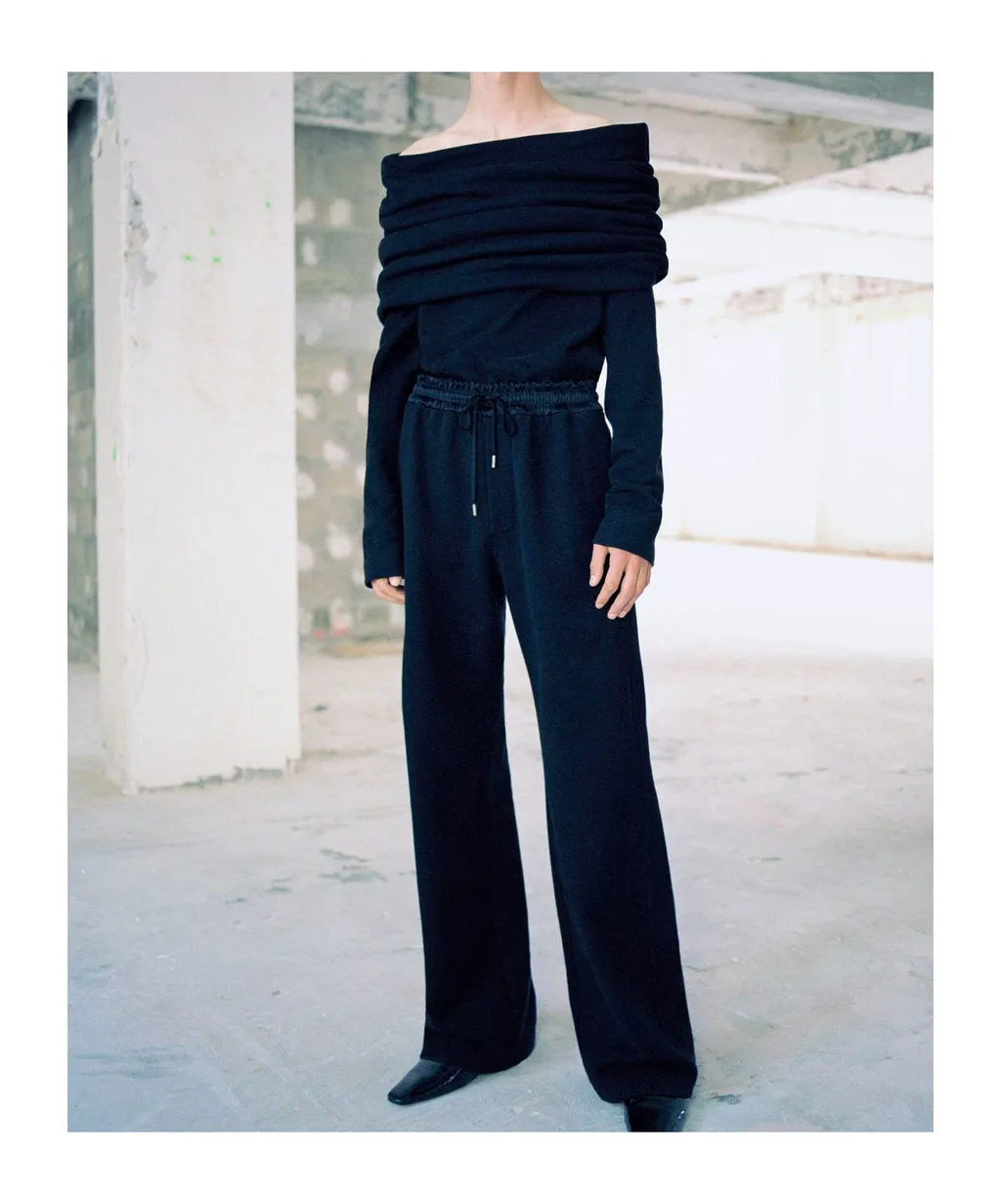 Drawstring Wide Leg Pants
