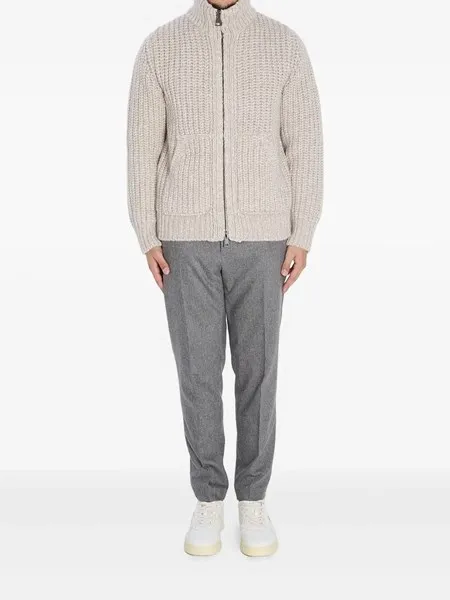 Ribbed Zip-Up Knitwear