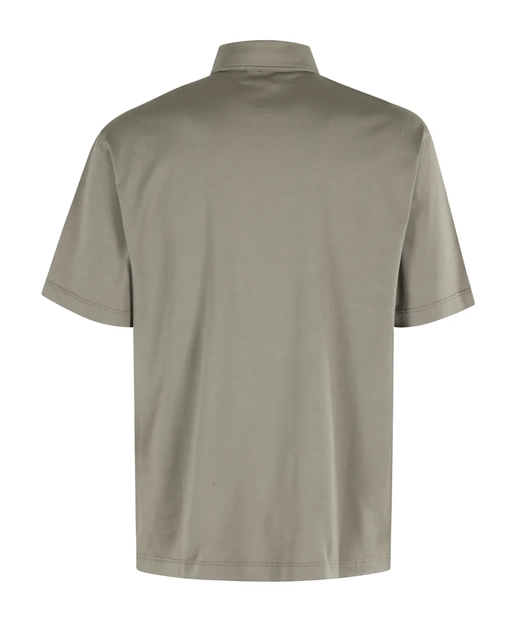 Button-Down Short Sleeve Polo Shirt