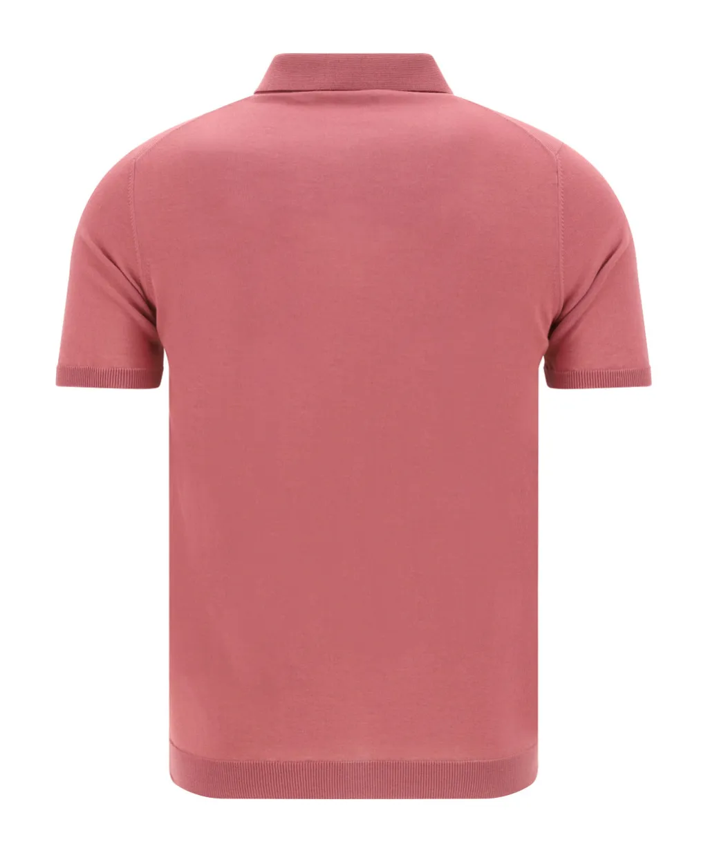 Short-Sleeved Straight Hem Polo Shirt