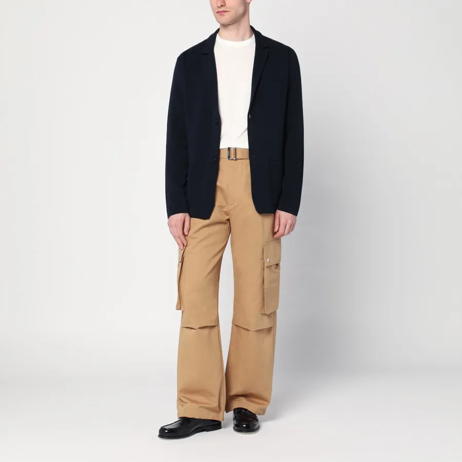 Navy Blue Cotton Jacket Cardigan
