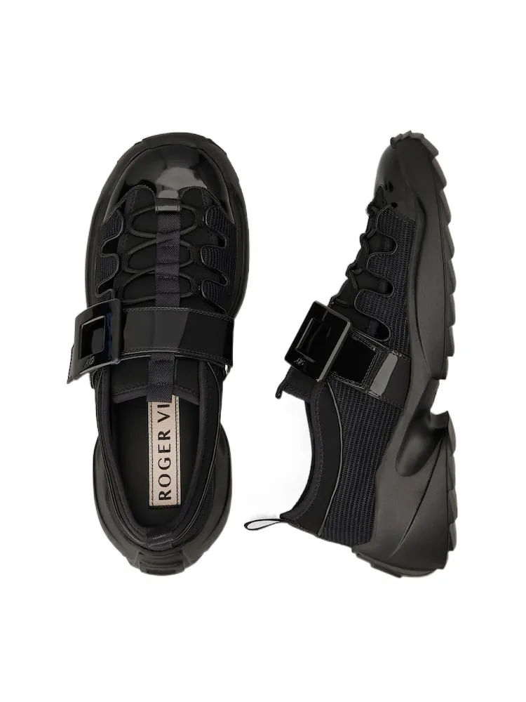 Viv' On The Run Trekky Sneakers In Fabric And Patent Leather