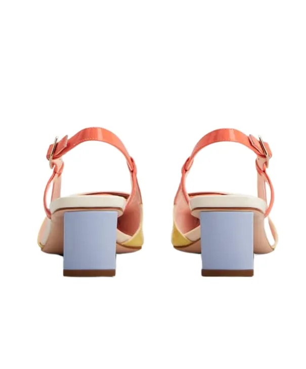 Covered Buckle Slingback Pumps