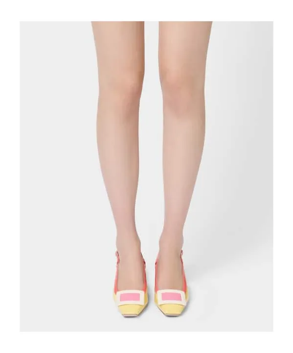 Covered Buckle Slingback Pumps