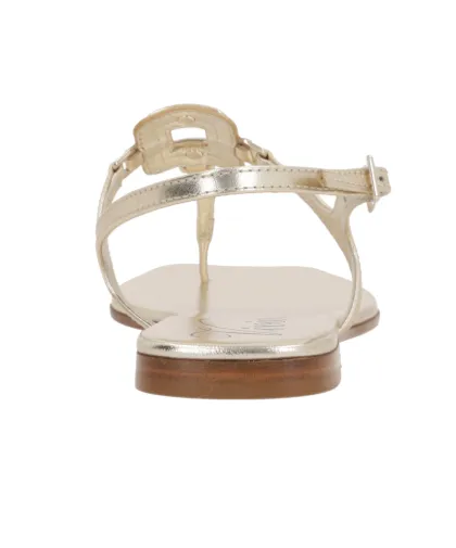 Square-Headed Flat Sandals